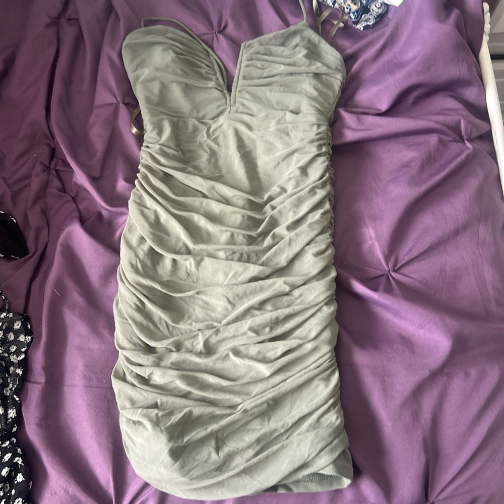 hello molly olive green dress